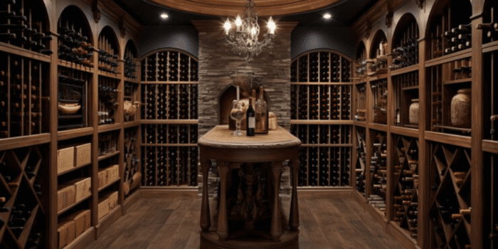 custom wine room in houston